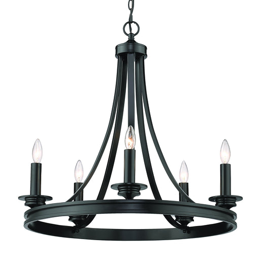 Saldano 5-Light Chandelier in Matte Black