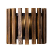 Suratto 7" Wall Sconce in Matte Black/Medium Walnut