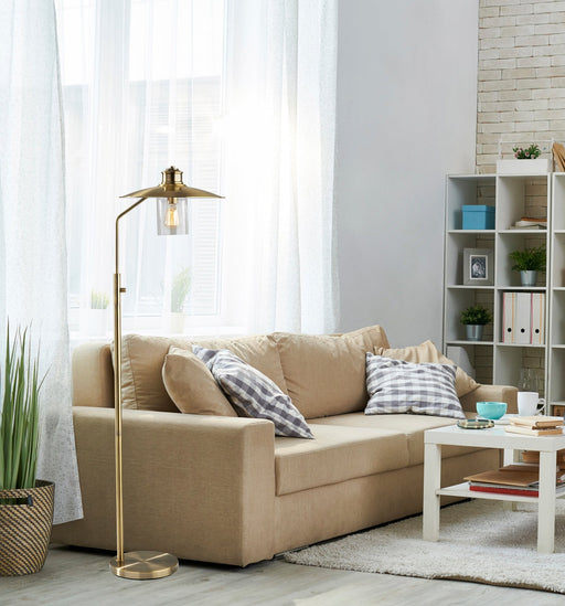 Kieran Floor Lamp in Antique Brass
