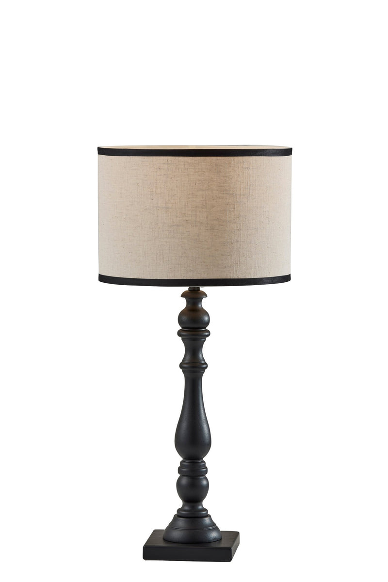 Zeek Table Lamp in Black Wood