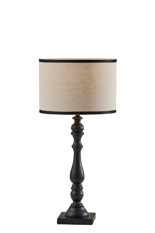 Zeek Table Lamp in Black Wood