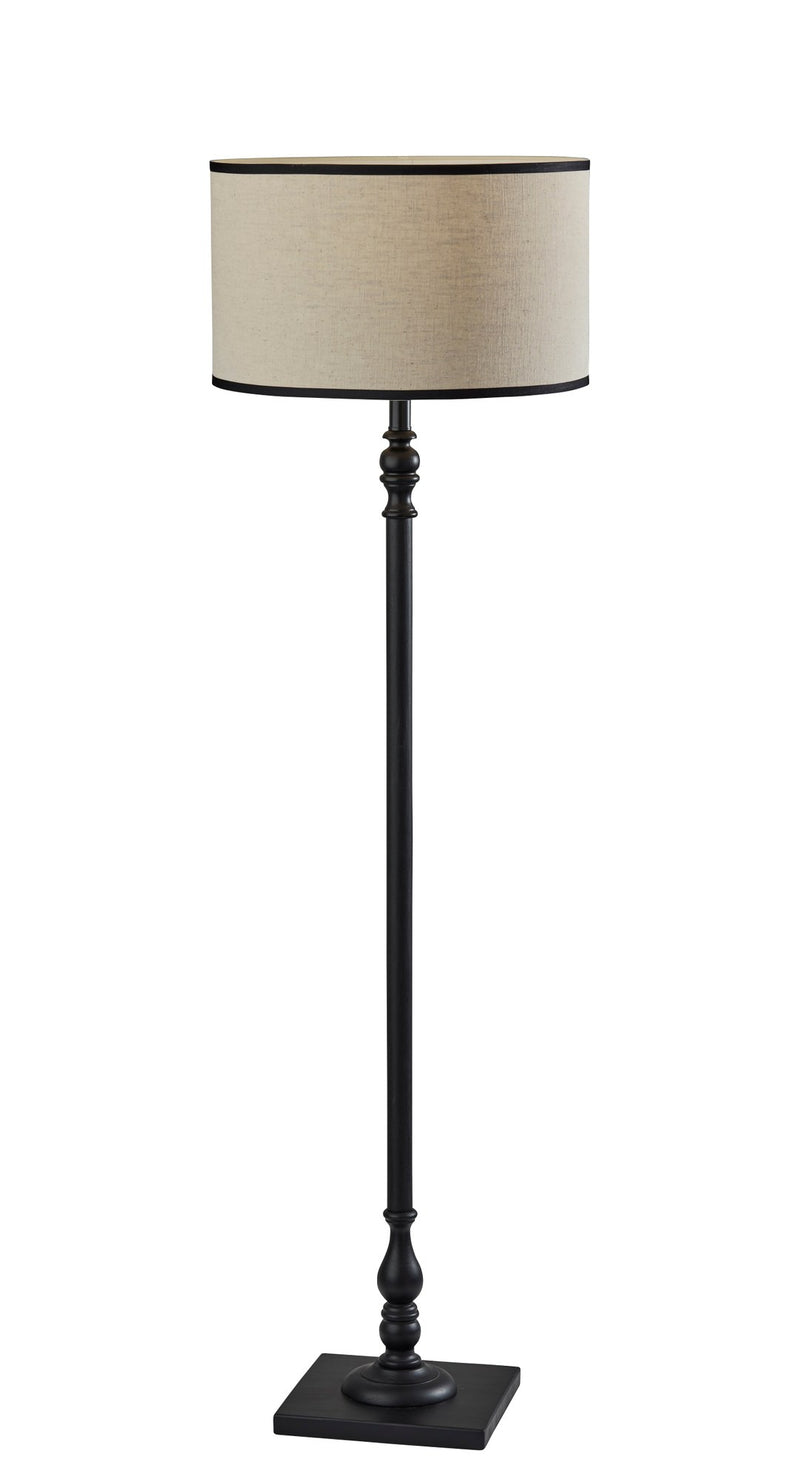 Zeek Floor Lamp in Black Wood