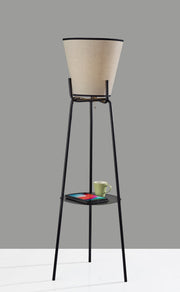 Zeek Shelf Floor Lamp in Black