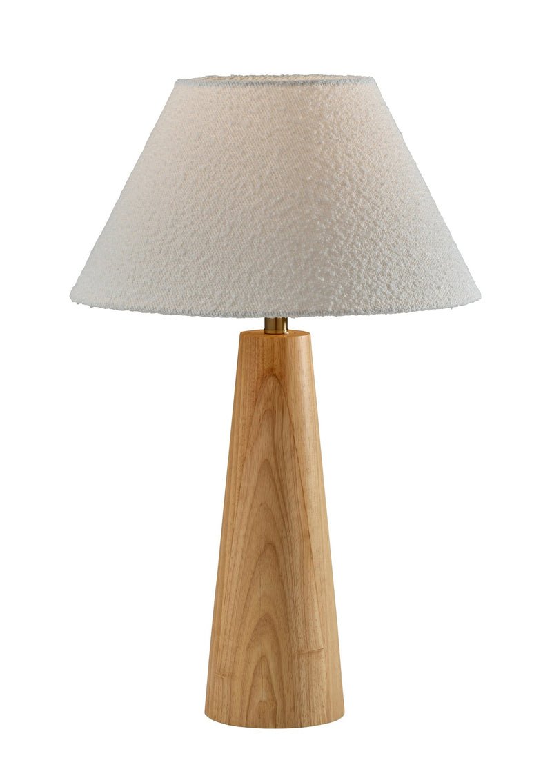 Brayden Tapered Table Lamp in Natural Wood