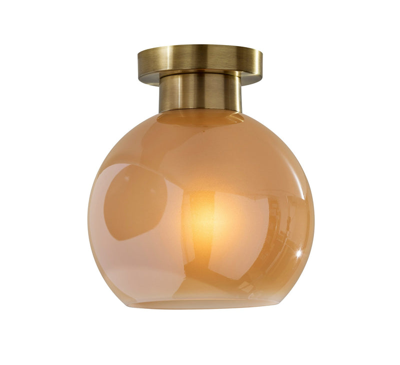 Atticus Flush Mount in Antique Brass