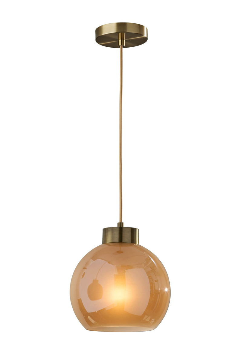 Atticus Mini Pendant in Antique Brass