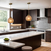 Atticus Mini Pendant in Antique Brass