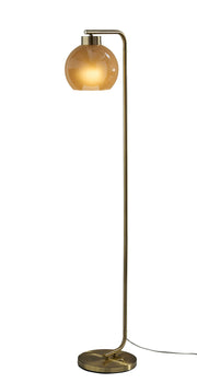 Atticus Arc Floor Lamp in Antique Brass