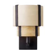 Blonde Moment 10.8" Wall Sconce in Matte Black/Honey/Medium Oak