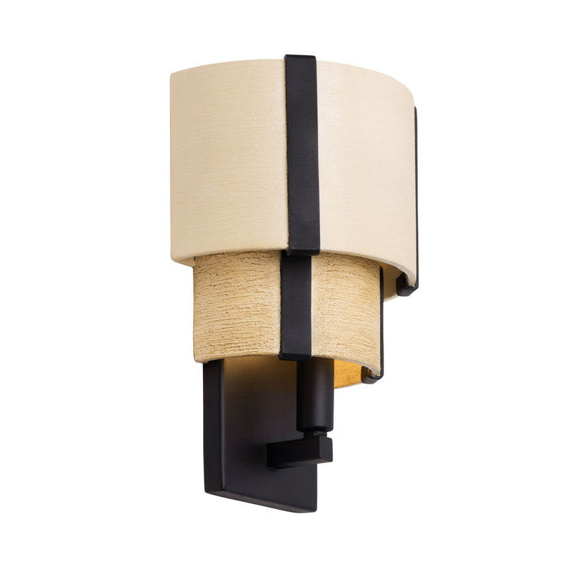 Blonde Moment 10.8" Wall Sconce in Matte Black/Honey/Medium Oak