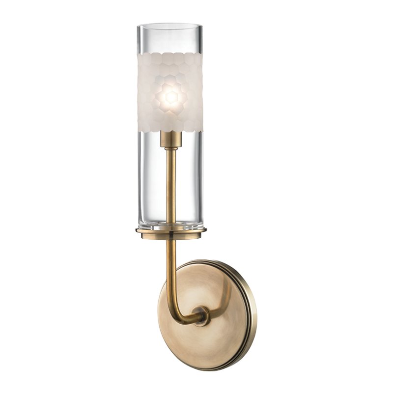 Wentworth Bath Sconce in Aged Brass