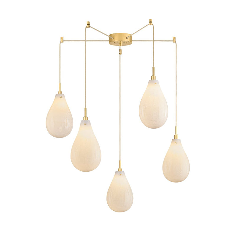 Ironwood 5-Light Chandelier in Aged Brass