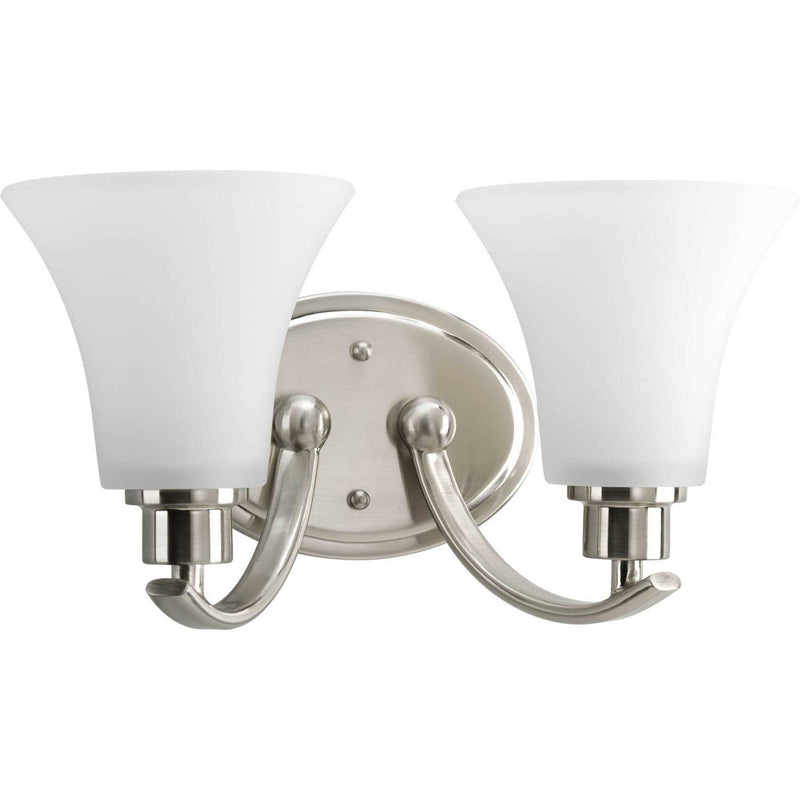 Joy 2-Light Bath Vanity Light in Brushed Nickel