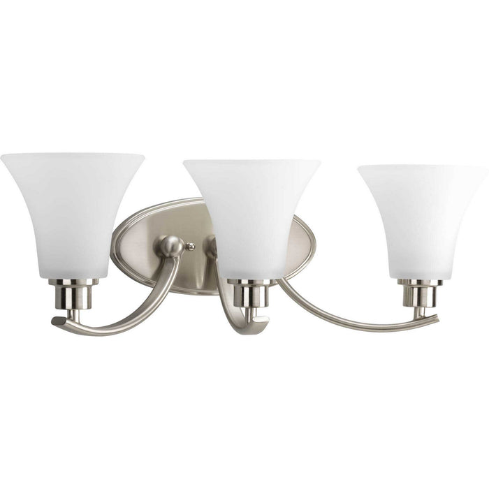 Joy Three Light Bath Bracket in Brushed Nickel