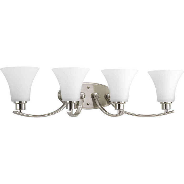 Joy Four Light Bath Bracket in Brushed Nickel