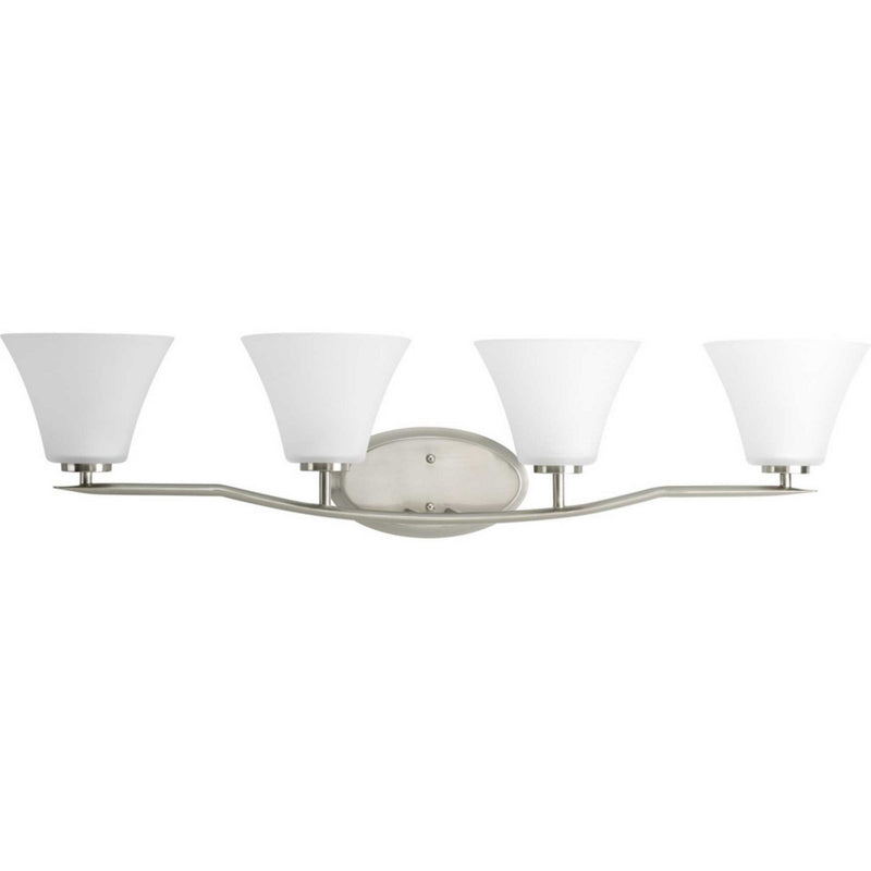 Bravo 4-Light Bath Vanity Light in Brushed Nickel