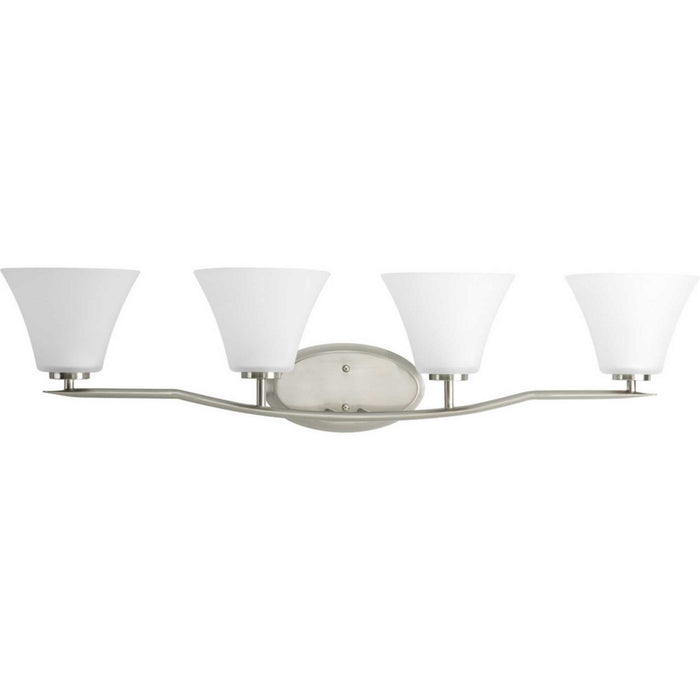 Bravo Four Light Bath Bracket in Brushed Nickel