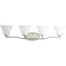 Bravo Four Light Bath Bracket in Brushed Nickel