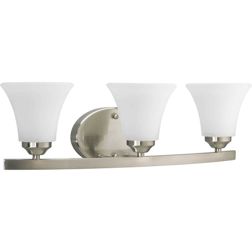 Adorn Three Light Bath Bracket in Brushed Nickel