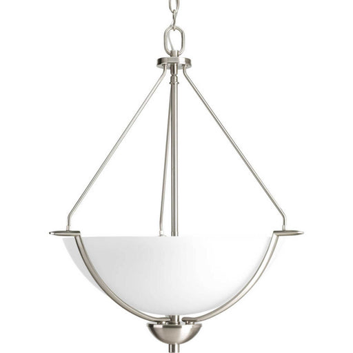 Bravo Three Light Pendant in Brushed Nickel