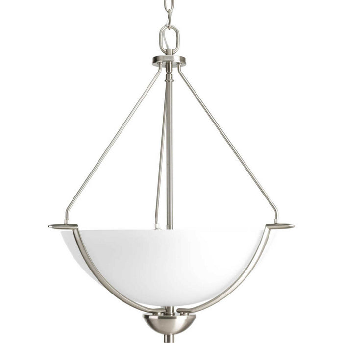 Bravo Three Light Pendant in Brushed Nickel