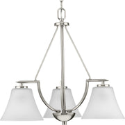 Bravo 3-Light Chandelier in Brushed Nickel