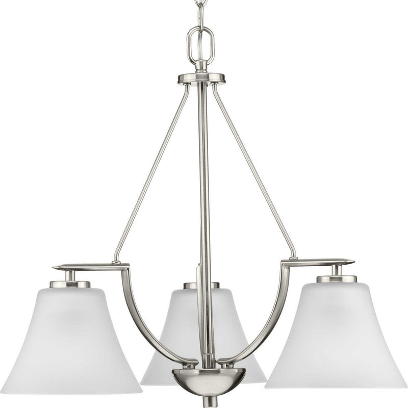 Bravo 3-Light Chandelier in Brushed Nickel
