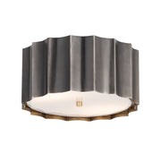 Allegra 2 Light Flush Mount in Gunmetal / Gold