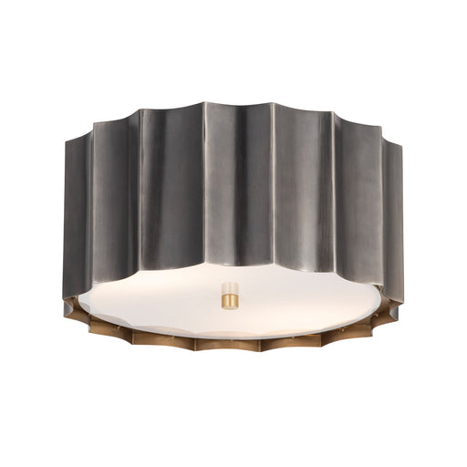Allegra 2 Light Flush Mount in Gunmetal / Gold