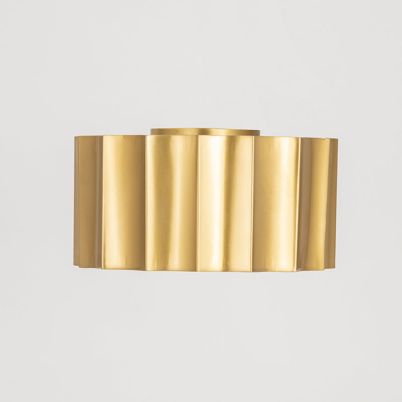 Allegra 2 Light Flush Mount in Weathered Brass