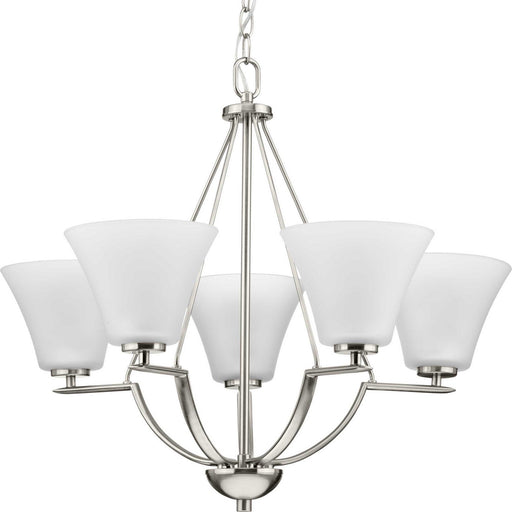 Bravo Five Light Chandelier in Brushed Nickel