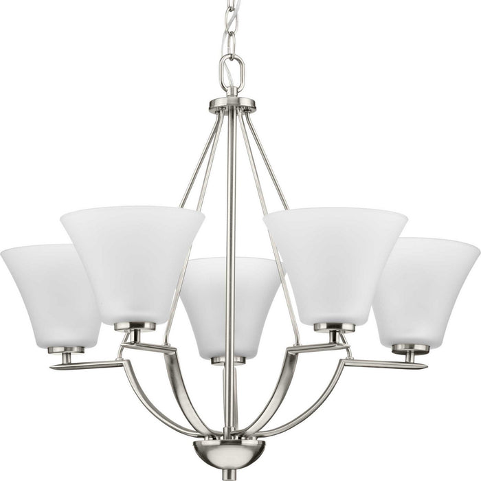 Bravo Five Light Chandelier in Brushed Nickel