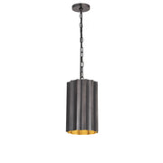 Allegra 1 Light Mini Pendant in Gunmetal / Gold