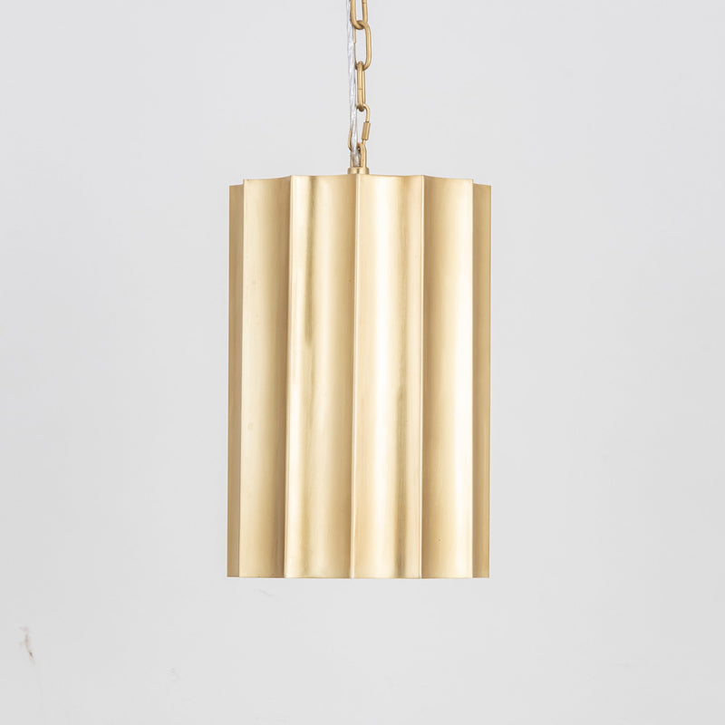 Allegra 1 Light Mini Pendant in Weathered Brass