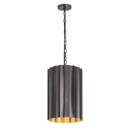Allegra Small Pendant in Gunmetal / Gold