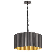 Allegra Large Pendant in Gunmetal / Gold