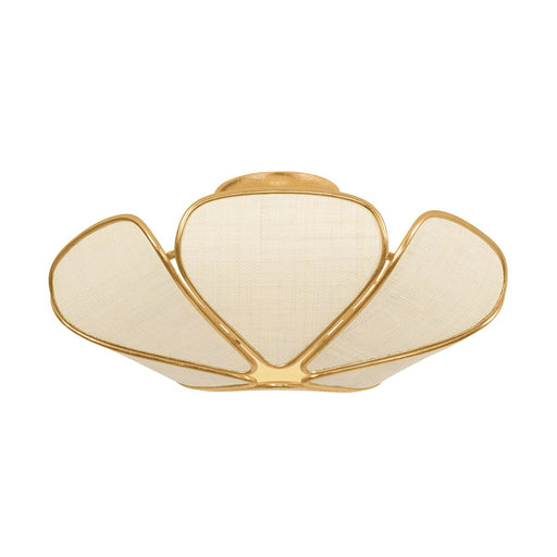 Bayville 3-Light Semi-Flush Mount in Vintage Gold Leaf