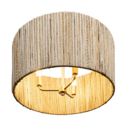 Jacob's Ladder 3-Light 18" Semi-Flush Mount in French Gold