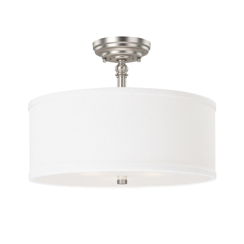 Loft 3-Light Semi-Flush Mount in Matte Nickel