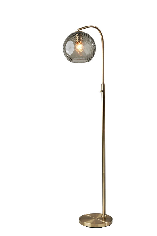Camden Arc Floor Lamp in Antique Brass