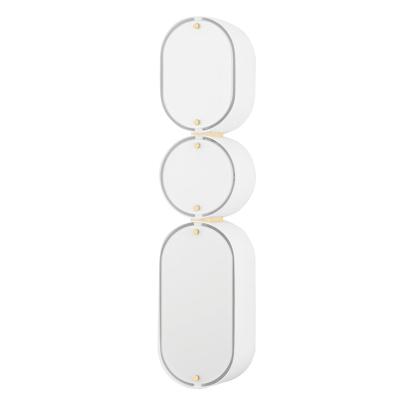 Opal 3-Light Wall Sconce in Soft White / Vintage Brass