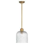 Meriam 10" 1 Light Pendant in Brushed Brass