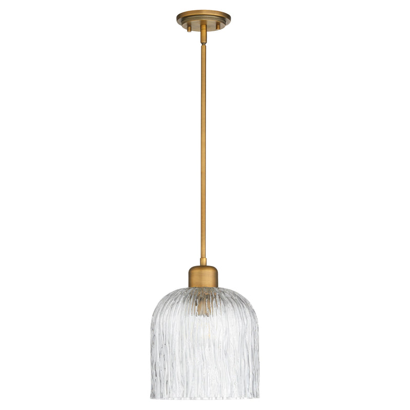 Meriam 10" 1 Light Pendant in Brushed Brass
