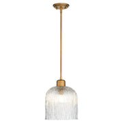 Meriam 10" 1 Light Pendant in Brushed Brass