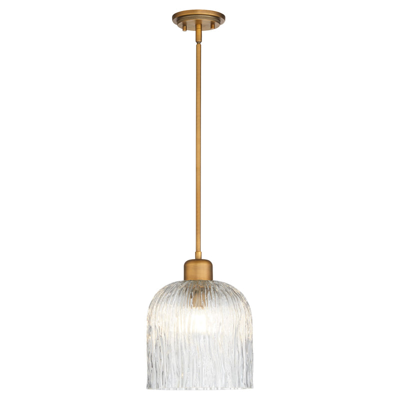 Meriam 10" 1 Light Pendant in Brushed Brass