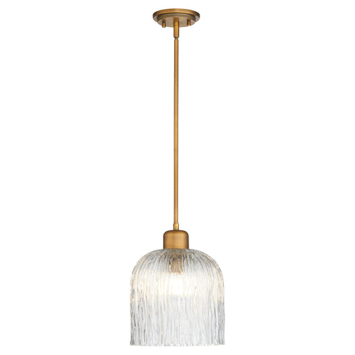Meriam 10" 1 Light Pendant in Brushed Brass