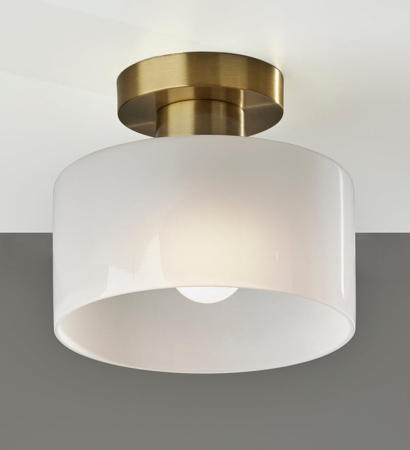 Rhodes Flush Mount in Antique Brass