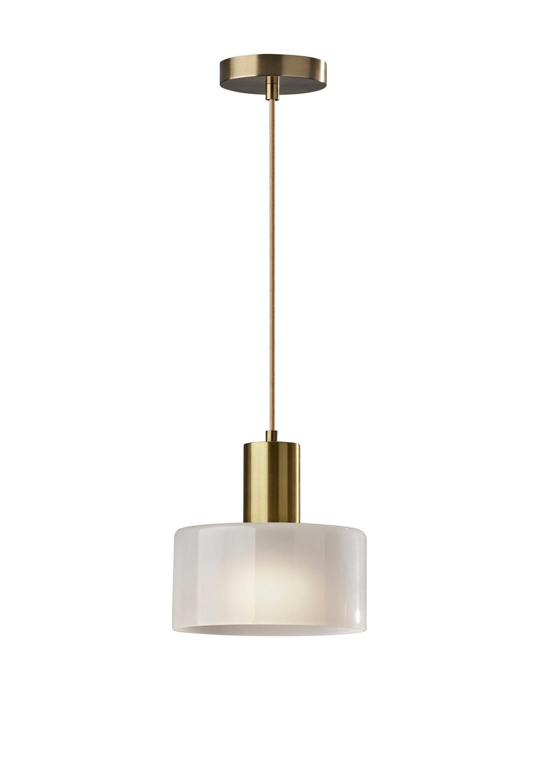 Rhodes Mini Pendant in Antique Brass