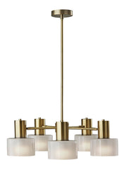 Rhodes 5-Light Chandelier in Antique Brass