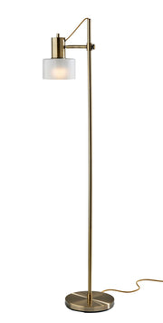 Rhodes Floor Lamp in Antique Brass